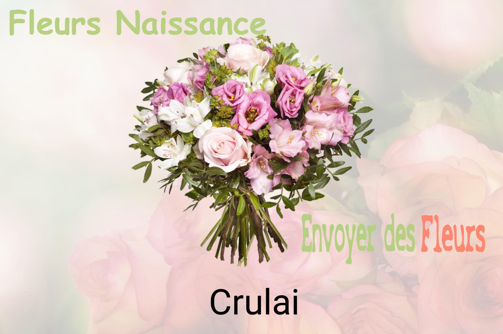 Bouquet de fleurs de naissance livré à Crulai